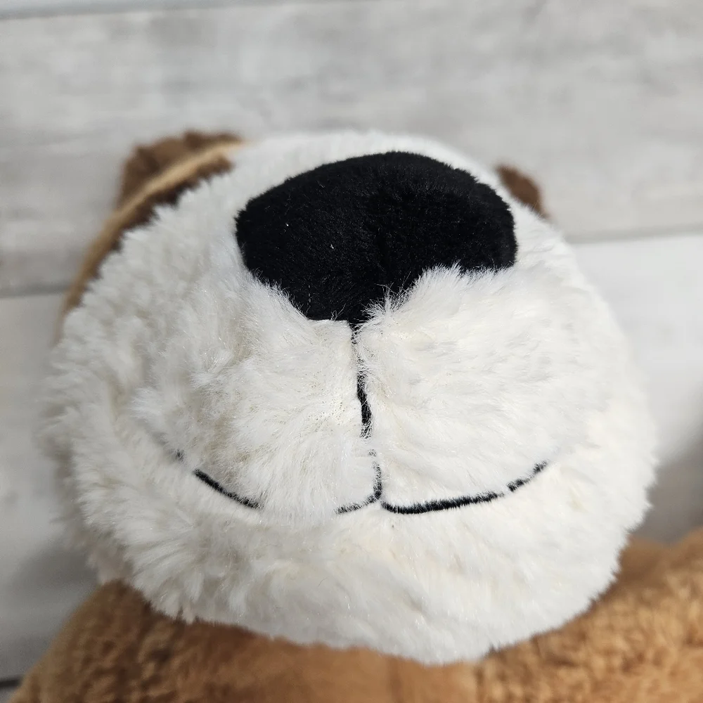 DanDee Laying Down Brown/White Dog Plush Stuffed Animal 31